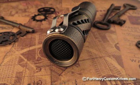 Barrel Custom Flashlight - New Design - Brass Helical - Image 3