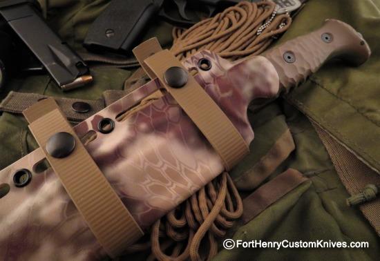 Ken Vehikite / Black Roc Knives - Custom Gator Bowie - Combat Knife - Image 7