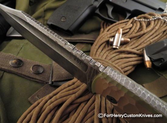 Ken Vehikite / Black Roc Knives - Custom Gator Bowie - Combat Knife - Image 3