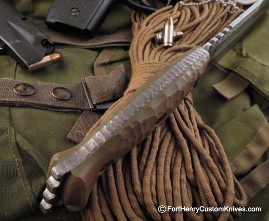 Ken Vehikite / Black Roc Knives - Custom Gator Bowie - Combat Knife - Image 4
