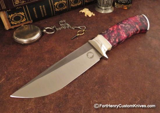 Georgi Menchev - Custom Camp Knife - Maple Burl