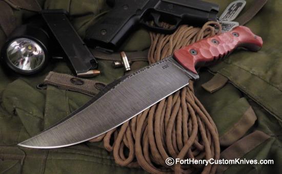 Ken Vehikite / Black Roc Knives - Custom Gator Bowie - Combat Knife