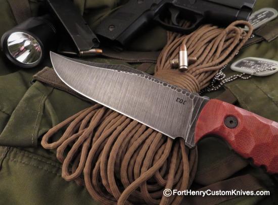 Ken Vehikite / Black Roc Knives - Custom Gator Bowie - Combat Knife - Image 2