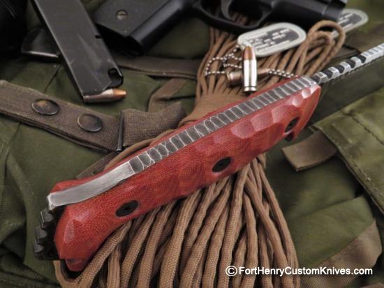 Ken Vehikite / Black Roc Knives - Custom Gator Bowie - Combat Knife - Image 6