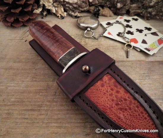 Herb Derr - Gambler's Dagger - Hand Forged - Birds Eye Damascus - Image 6