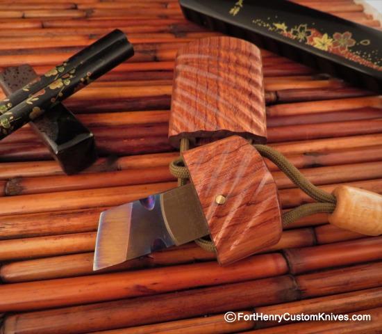 Raymond Johnson - Custom Kiridashi w/Stabilized Bubinga Wood Sheath - Image 4