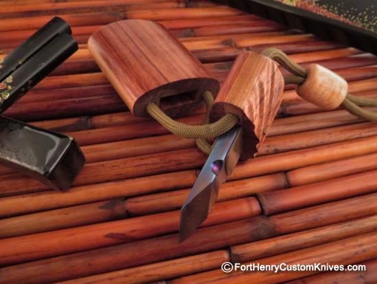 Raymond Johnson - Custom Kiridashi w/Stabilized Bubinga Wood Sheath - Image 5