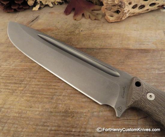 Nathan Carothers - Medium Chopper - Green Micarta - Image 3