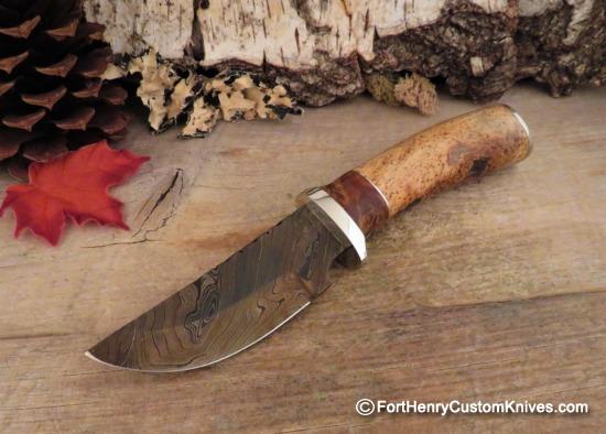 Herb Derr - Personal Skinner - Walrus Jaw - Random Pattern Damascus