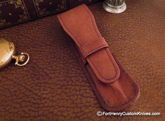 Courtney Turnage - Custom Mammoth Tooth Pen - Leather Sheath - Image 7