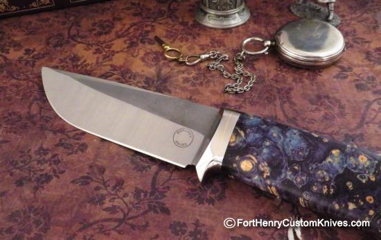 Georgi Menchev - Custom Camp Knife - Maple Burl - Image 2