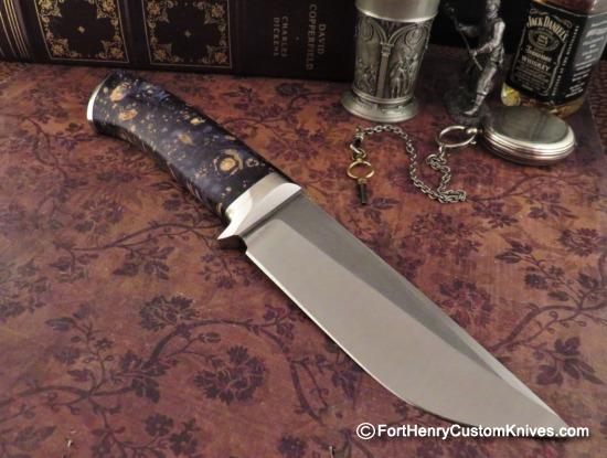 Georgi Menchev - Custom Camp Knife - Maple Burl - Image 5