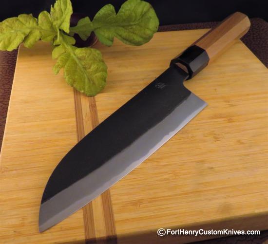 Mutsumi Hinoura - Santoku - Hand Forged - Shirogami 2 - 180mm