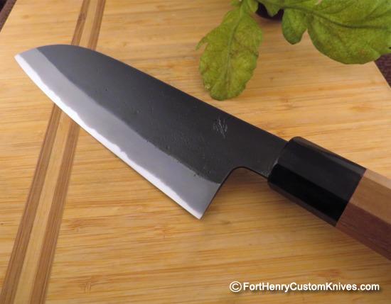 Mutsumi Hinoura - Santoku - Hand Forged - Shirogami 2 - 180mm - Image 2