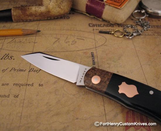 Thys Meades - Custom Native Slipjoint - Micarta / Copper - Image 3