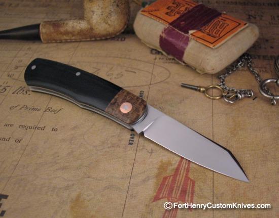 Thys Meades - Custom Native Slipjoint - Micarta / Copper - Image 7