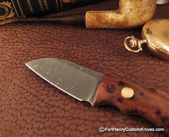 Dan Crotts - Presentation Custom Caper - Stainless Damascus - Image 2