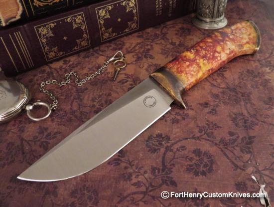 Georgi Menchev - Custom Drop Point Hunter - Maple Burl