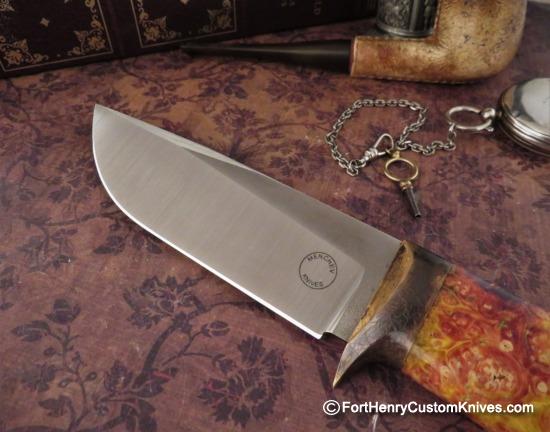 Georgi Menchev - Custom Drop Point Hunter - Maple Burl - Image 2