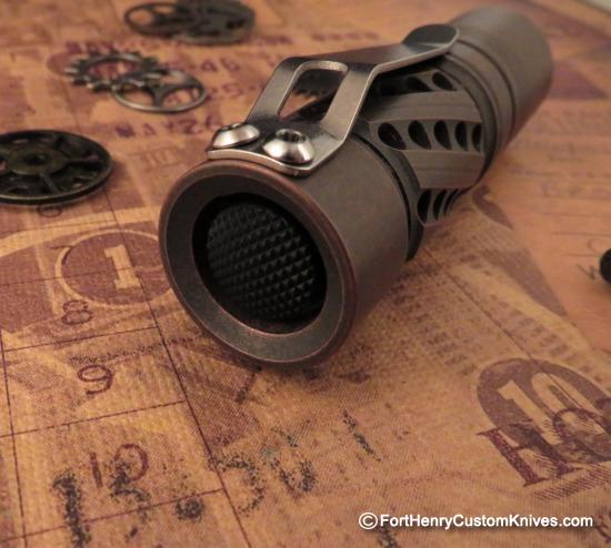 Barrel Custom Flashlight - Helical - Solid Copper - Image 3