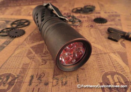 Barrel Custom Flashlight - Helical - Solid Copper - Image 4