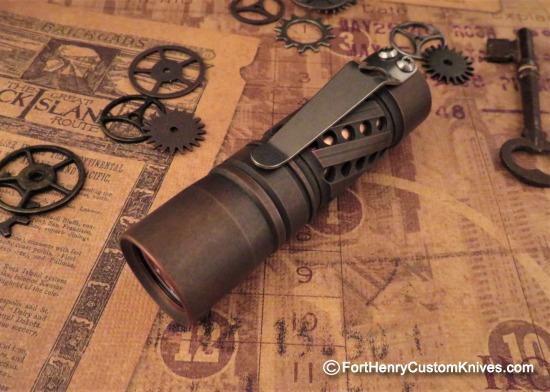 Barrel Custom Flashlight - Helical - Solid Copper - Image 5
