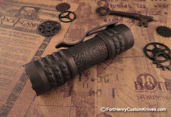 Ti2Design / Mike Bond - Custom Copper Pele Light - Paisley Engraving - Image 4