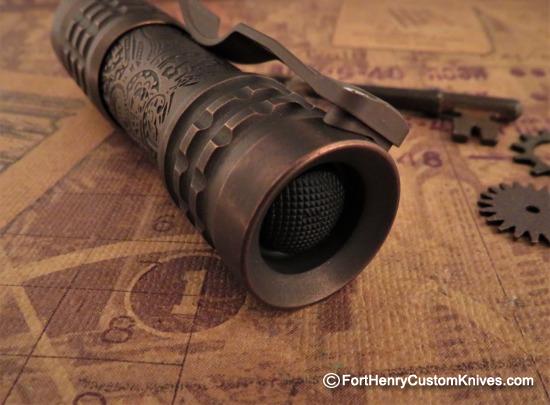 Ti2Design / Mike Bond - Custom Copper Pele Light - Paisley Engraving - Image 7