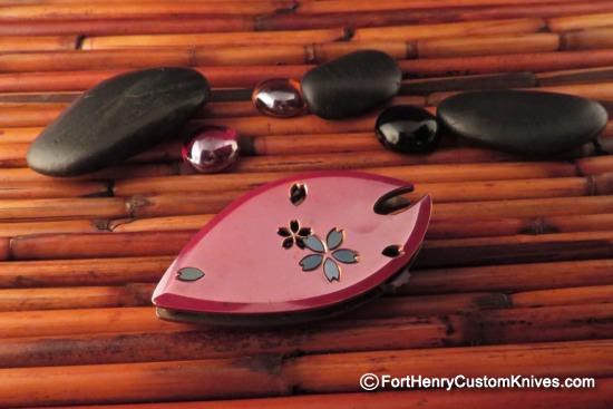 Dew Hara - Custom KAO - Money Clip Flipper - Damascus - Image 2