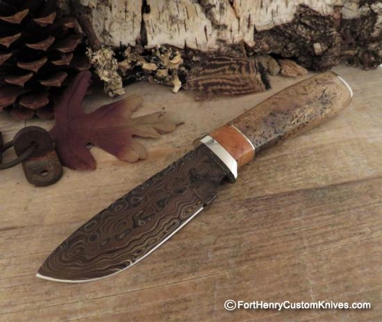 Herb Derr - Hand Forged Bullnose Hunter - Fossilized Walrus Jaw Bone