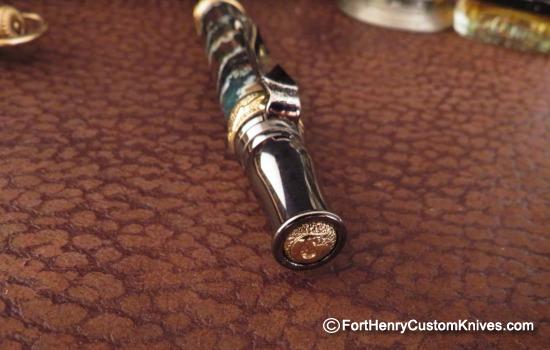 Courtney Turnage - Custom Mammoth Tooth Pen - Leather Sheath - Image 6