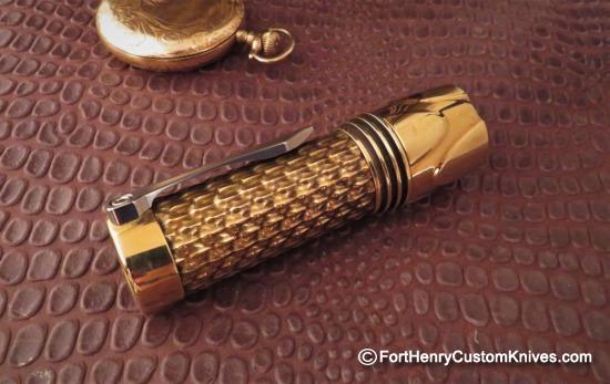 Focus Works EDC - Eryx F1 Flashlight - Polished Brass - Image 3