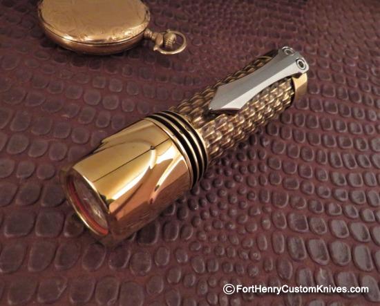 Focus Works EDC - Eryx F1 Flashlight - Polished Brass - Image 5