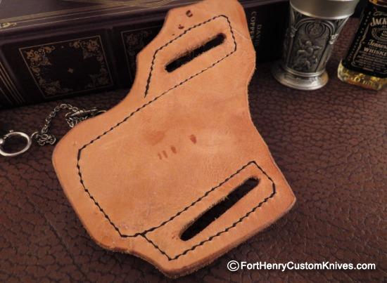 Custom Flashlight Belt Sheath - Ostrich Skin - Image 3