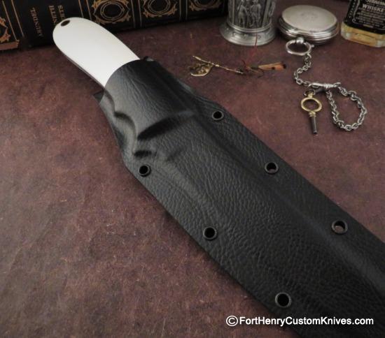 Dan Crotts - Rare Custom Filet - Elmax - White Micarta - Copper - Image 6