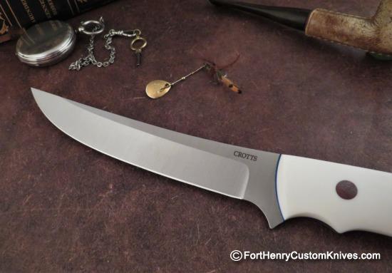 Dan Crotts - Rare Custom Filet - Elmax - White Micarta - Copper - Image 2