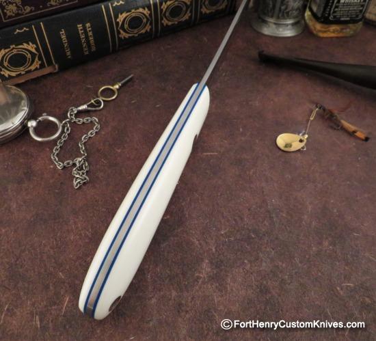 Dan Crotts - Rare Custom Filet - Elmax - White Micarta - Copper - Image 3