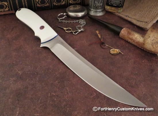 Dan Crotts - Rare Custom Filet - Elmax - White Micarta - Copper - Image 5