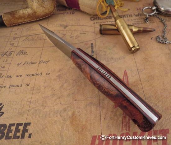 Joshua Gallardo Knives -  Custom Pocket Buddy - Pres Grade Ironwood - Image 3