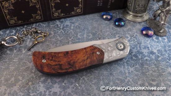 Trevor Burger - Presentation LEXK Plus Front Flipper - Damasteel/Burl