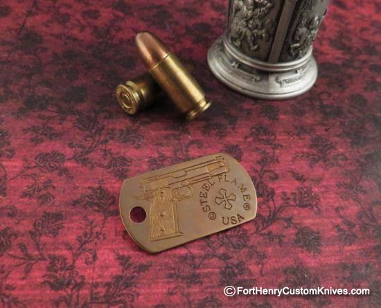 Steel Flame - Early Copper Dog Tag - 45