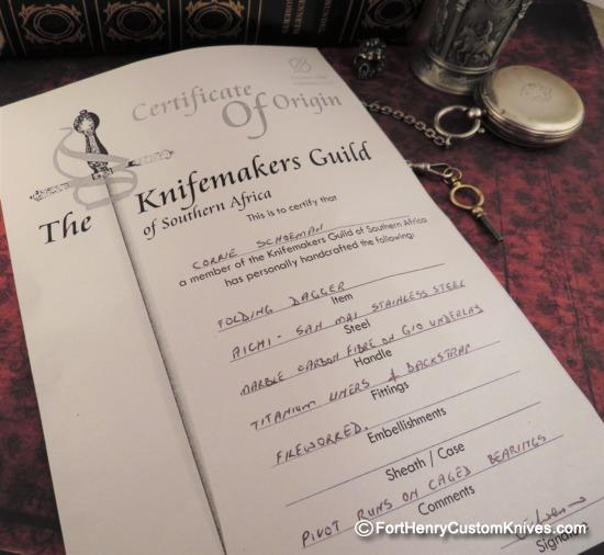 Corrie Schoeman - Folding Dagger Flipper - San Mai - Image 7