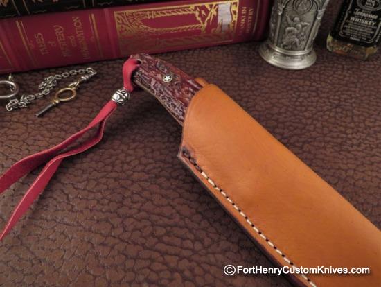 WD Pease - Drop Point Hunter - Red Stag - Mokume - Image 6