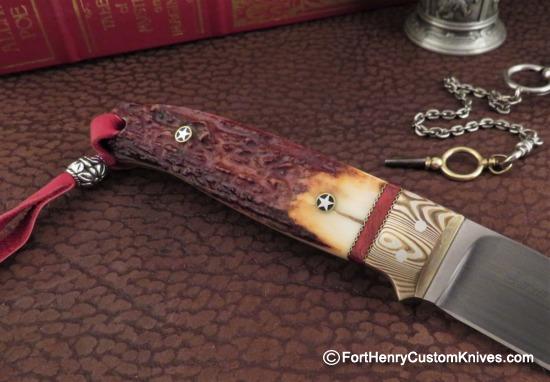 WD Pease - Drop Point Hunter - Red Stag - Mokume - Image 4