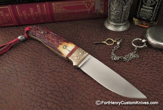 WD Pease - Drop Point Hunter - Red Stag - Mokume - Image 5