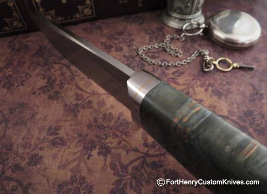 Georgi Menchev - Custom Drop Point Hunter - Alder Burl - Image 3