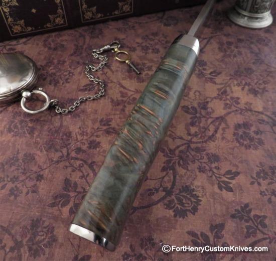 Georgi Menchev - Custom Drop Point Hunter - Alder Burl - Image 4