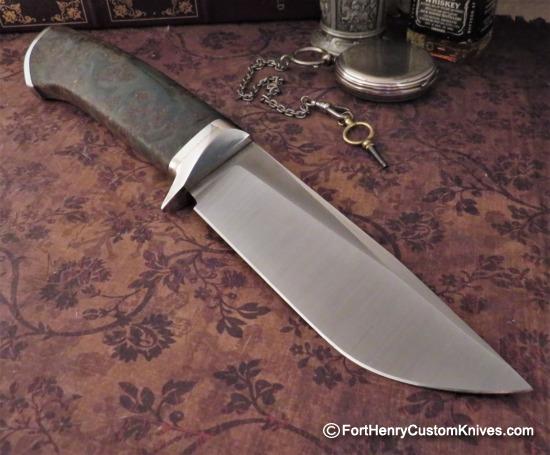 Georgi Menchev - Custom Drop Point Hunter - Alder Burl - Image 6