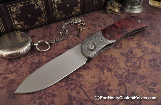 Trevor Burger - Presentation LEXK Plus Front Flipper - Damasteel/Burl - Choice - Image 2