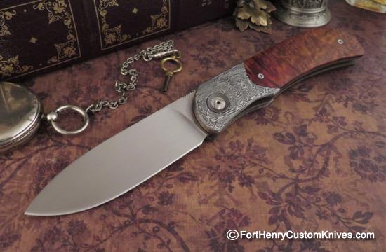 Trevor Burger - Presentation LEXK Plus Front Flipper - Damasteel/Burl - Choice - Image 4